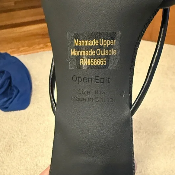 Classic Black Knotted Strap Square-Toe Heels - Picture 3 of 5